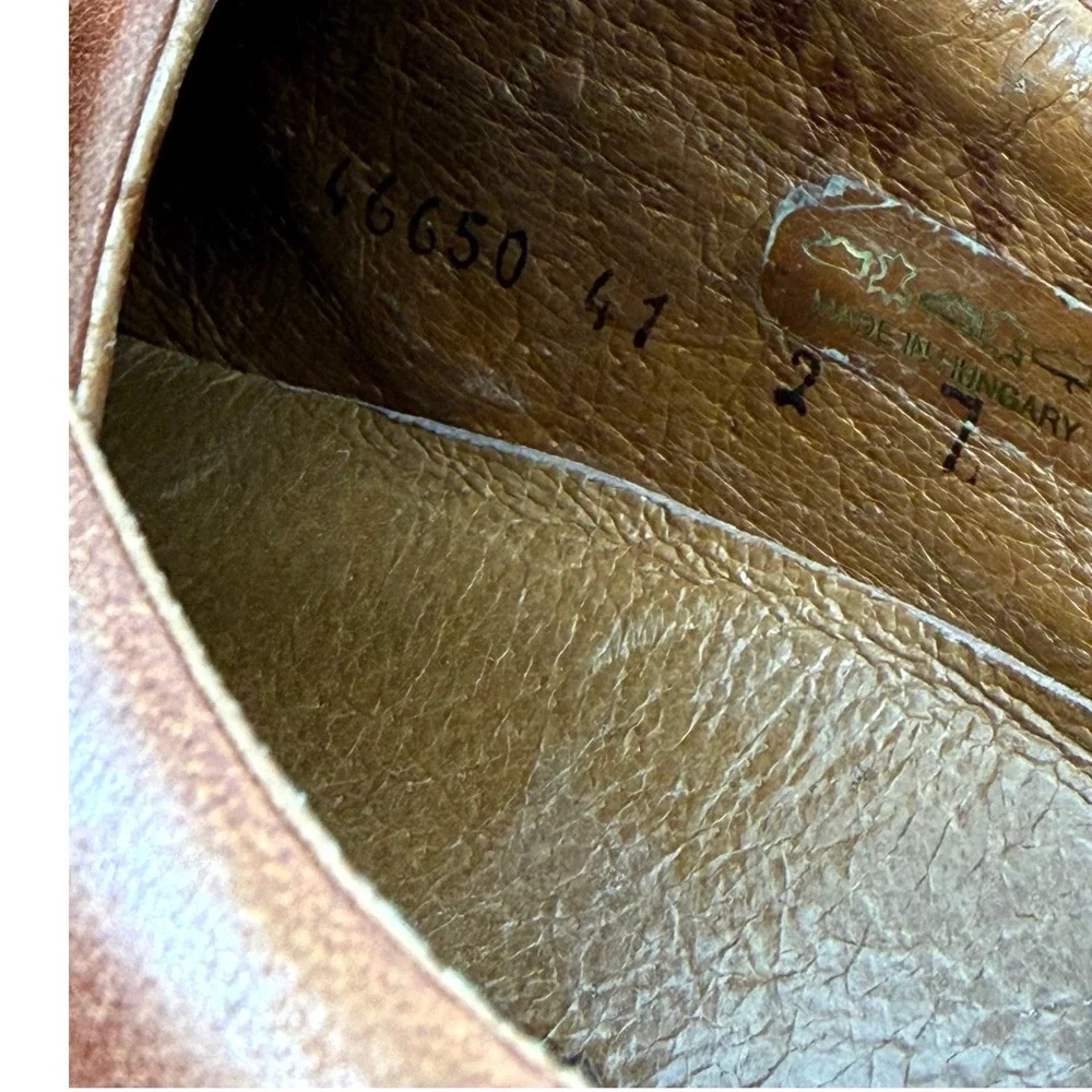 Josef Seibel Walt Brandy Mens 41 Shoes Leather Lace Up Oxford Derby Comfort Work